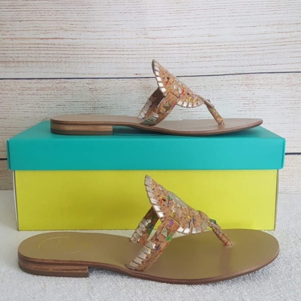 New Jack Rogers Georgica Leather Sandals - Picture 3 of 6